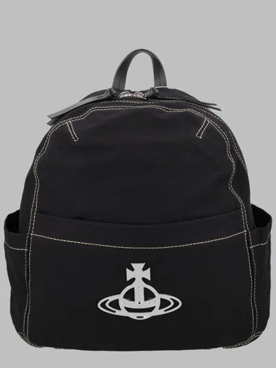 Vivienne Westwood Cotton Mini Backpack In Black