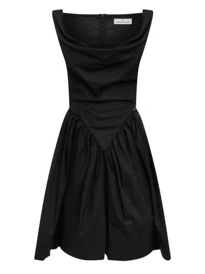 Vivienne Westwood Cotton Mini Dress In Black