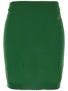 Vivienne Westwood Mini Skirt In Cotton With Orb Embroidery In Green