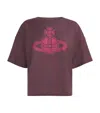 Vivienne Westwood Burgundy Paris Orb Mini Peru T-shirt In Burgundy