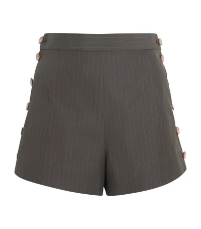Vivienne Westwood Cotton Pinstripe Elle Shorts In Gray