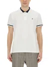 Vivienne Westwood Striped Tipping Polo Shirt With Short Sleeves In White