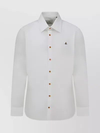 Vivienne Westwood Cotton Regular Fit Collar Shirt In Yellow