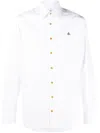 Vivienne Westwood Embroidery Orb Buttoned Shirt In White