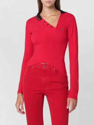 Vivienne Westwood Cotton Short-sleeve Polo Shirt In Red