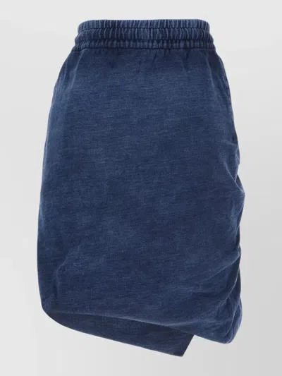 Vivienne Westwood Cotton Skirt Asymmetric Hem Design In Blue