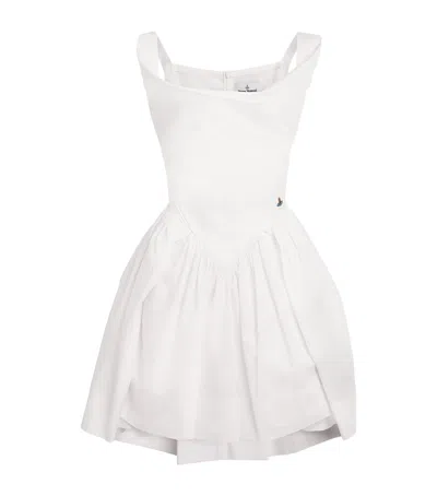 Vivienne Westwood Cotton Sunday Mini Dress In White