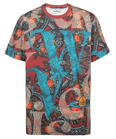 Vivienne Westwood Cotton T-shirt In Burgundy