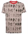 Vivienne Westwood Evolution Of Man-print Crew-neck T-shirt In Gray