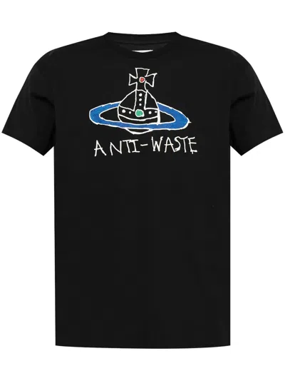 Vivienne Westwood Cotton T-shirt With Logo In Black