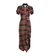 Vivienne Westwood Pulling Dress Tartan Piquet Red-green Xl Women In Multi