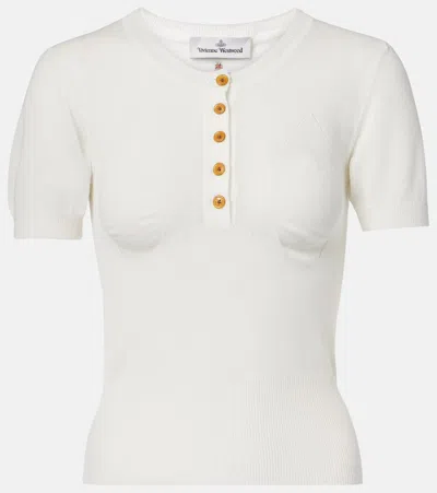 Vivienne Westwood Tit Top Org. Mako' Cotton White Xs Women