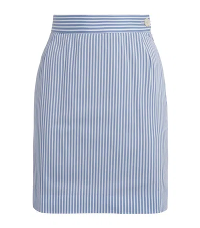 Vivienne Westwood Cotton-blend Stripe Mini Skirt In Blue