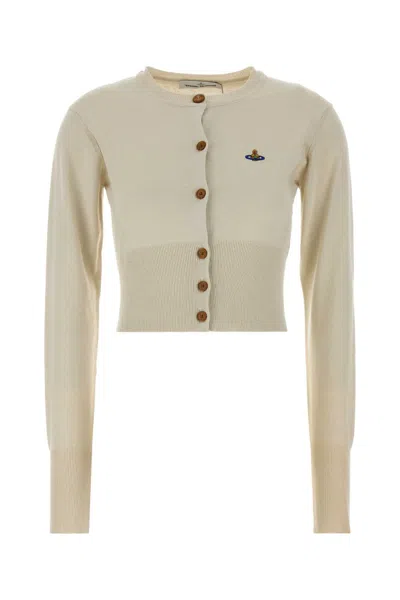 Vivienne Westwood Cotton-cashmere Bea Cardigan In Beige O Tan