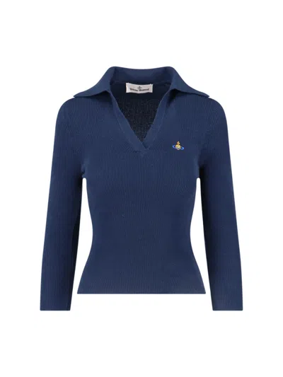 Vivienne Westwood Cotton-cashmere Polo Shirt For Women In Multi