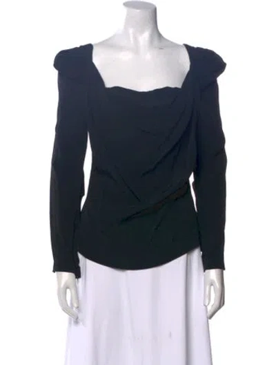 Pre-owned Vivienne Westwood Cowl Neck Long Sleeve Blouse W/ Tags In Black