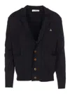Vivienne Westwood Black Samuel Cardigan Buttons Closure In Black