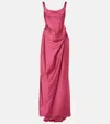 Vivienne Westwood Crêpe Satin Corset Gown In Pink