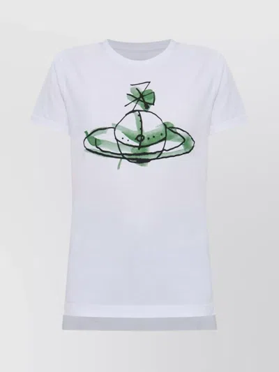 Vivienne Westwood Crew Neck Graphic Print Lightweight Top In Yellow