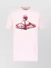 Vivienne Westwood Crew Neck Graphic Print Short Sleeves Top In Pink