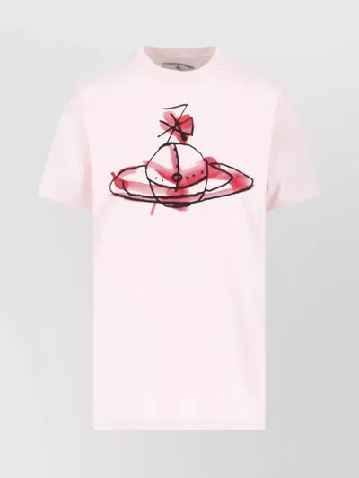 VIVIENNE WESTWOOD CREW NECK GRAPHIC PRINT SHORT SLEEVES