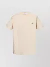 Vivienne Westwood Crew Neck Logo Embroidered Straight Hem Top