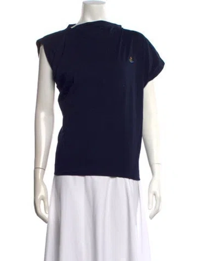 Pre-owned Vivienne Westwood Crew Neck Short Sleeve T-shirt In Blue