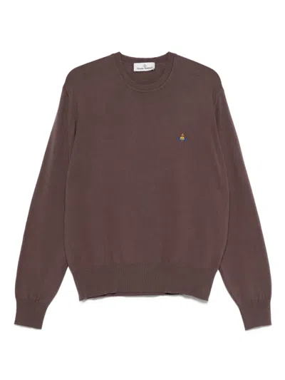 Vivienne Westwood Crew-neck Sweater In Brown