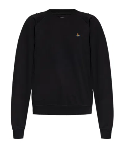 VIVIENNE WESTWOOD VIVIENNE WESTWOOD LOGO EMBROIDERED CREWNECK SWEATSHIRT