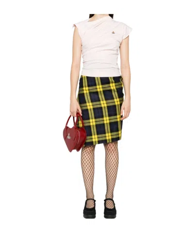 Vivienne Westwood Hebo Draped-shoulder Cotton Top In White