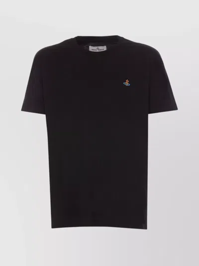 Vivienne Westwood Crewneck Short Sleeves Fitted T-shirt In Black