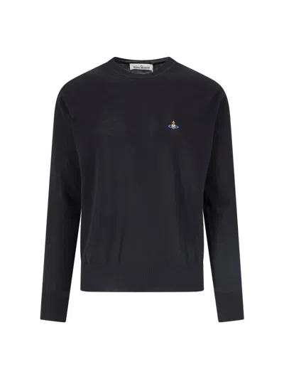 Vivienne Westwood Black Alex Crew Neck Cotton Sweater