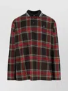 Vivienne Westwood Crewneck Sweater With Plaid Pattern And Button Detail In Multi