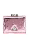 Vivienne Westwood Crinkle-effect Wallet In Pink