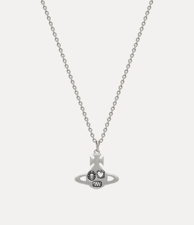 Vivienne Westwood Crispin Pendant Necklace Antique-silver Stainless Steel Women In Metallic