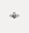 Vivienne Westwood Crispin Ring Platinum Silver Unisex In Metallic