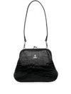 Vivienne Westwood Croc-embossed Clutch Bag In Black