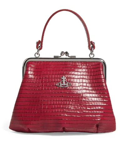 Vivienne Westwood Croc-embossed Leather Granny Frame Purse