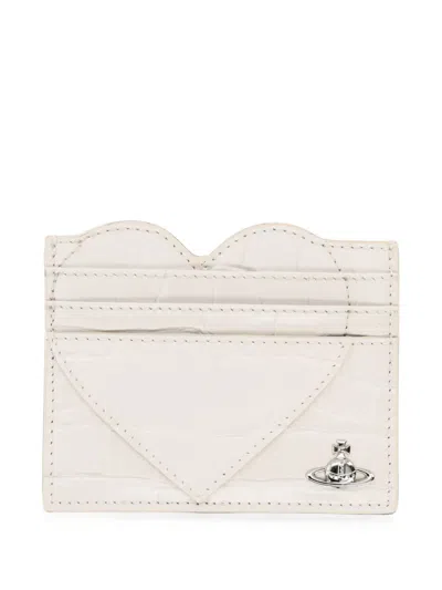 Vivienne Westwood Croc-effect Card Holder In White