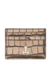 Vivienne Westwood Orb Plaque Embossed Card Holder In Neutral