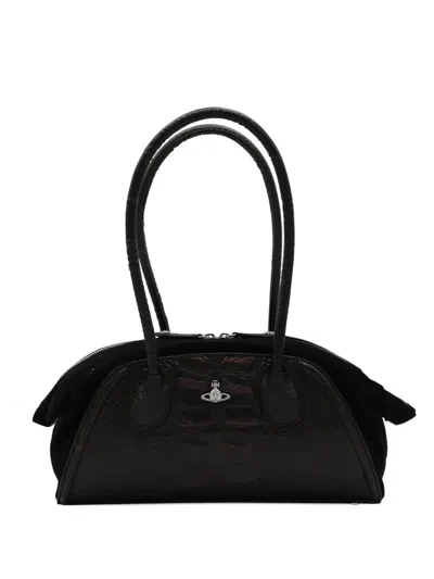 Vivienne Westwood Crocodile-embossed Effect Shirley Small Holdall In Brown