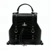 Vivienne Westwood Crocodile-embossed Leather Backpack With Orb Emblem In Black