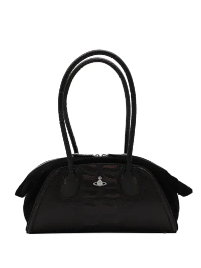 VIVIENNE WESTWOOD CROCODILE-EMBOSSED SHOULDER BAG