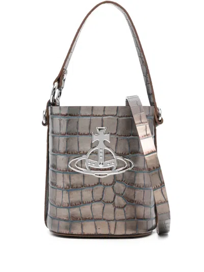 Vivienne Westwood Crocodile-embossed Tote Bag