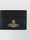 Vivienne Westwood Crocodile Texture Purses And Cardholders Collection In Black
