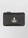 Vivienne Westwood Crocodile Texture Purses And Cardholders Collection In Black