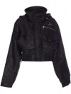 Vivienne Westwood Cropped Bomber Jacket Hood Removable In Black
