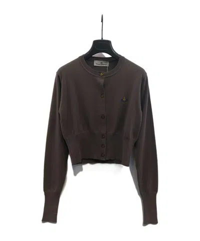 Vivienne Westwood Cropped Cardigan In Brown