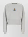 Vivienne Westwood Cropped Cotton Sweatshirt With Raglan Sleeves