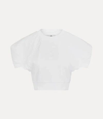 Vivienne Westwood Cropped Football Sweatshirt Light Organic Felpa White M Women